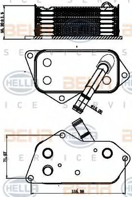 HELLA 8MO 376 714-801 - Yağ soyuducu, mühərrik yağı www.furqanavto.az