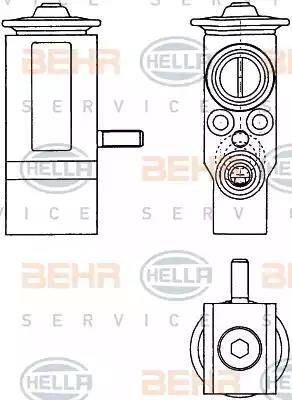 HELLA 8UW 351 303-381 - Genişləndirici klapan, kondisioner furqanavto.az