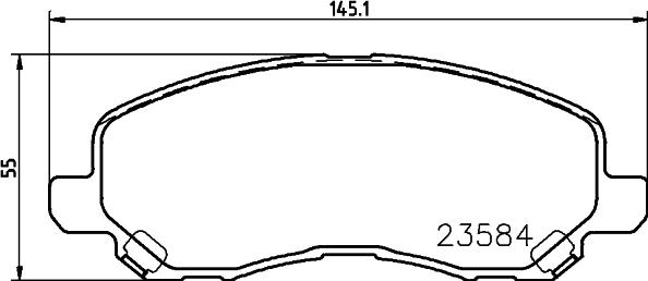 HELLA PAGID 8DB 355 045-471 - Əyləc altlığı dəsti, əyləc diski furqanavto.az