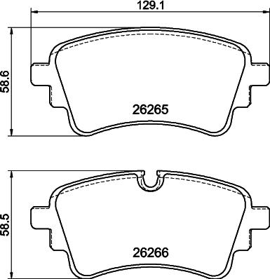 HELLA PAGID 8DB 355 040-961 - Əyləc altlığı dəsti, əyləc diski furqanavto.az