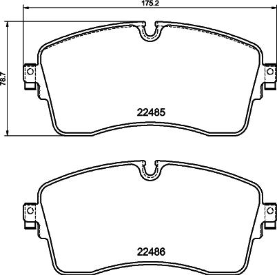 HELLA PAGID 8DB 355 040-361 - Əyləc altlığı dəsti, əyləc diski furqanavto.az