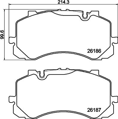 HELLA PAGID 8DB355040241 - Əyləc altlığı dəsti, əyləc diski furqanavto.az