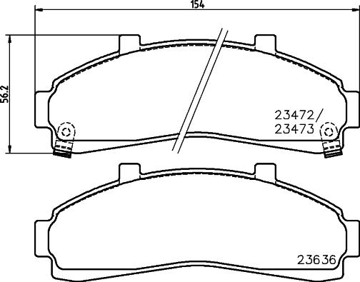 HELLA PAGID 8DB 355 009-941 - Əyləc altlığı dəsti, əyləc diski furqanavto.az