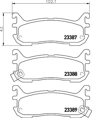 HELLA PAGID 8DB 355 009-911 - Əyləc altlığı dəsti, əyləc diski furqanavto.az