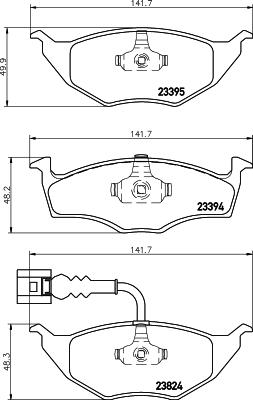 HELLA PAGID 8DB 355 009-021 - Əyləc altlığı dəsti, əyləc diski furqanavto.az