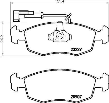 HELLA PAGID 8DB 355 009-151 - Əyləc altlığı dəsti, əyləc diski furqanavto.az