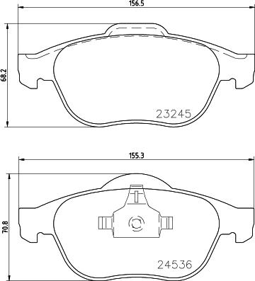 HELLA PAGID 8DB 355 009-101 - Əyləc altlığı dəsti, əyləc diski furqanavto.az