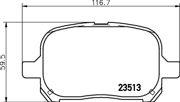 HELLA PAGID 8DB 355 009-351 - Əyləc altlığı dəsti, əyləc diski furqanavto.az