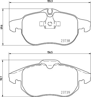 HELLA PAGID 8DB 355 009-311 - Əyləc altlığı dəsti, əyləc diski furqanavto.az