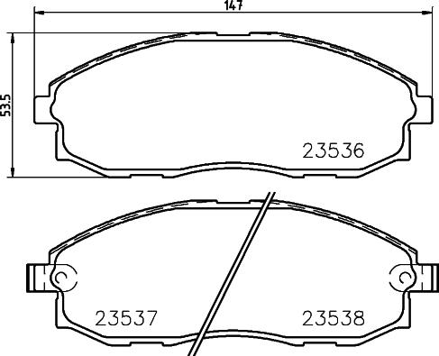 HELLA PAGID 8DB 355 009-381 - Əyləc altlığı dəsti, əyləc diski furqanavto.az