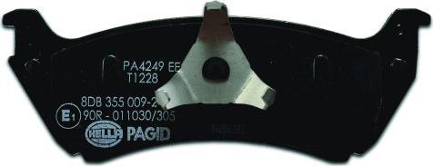 HELLA PAGID 8DB 355 009-241 - Əyləc altlığı dəsti, əyləc diski furqanavto.az