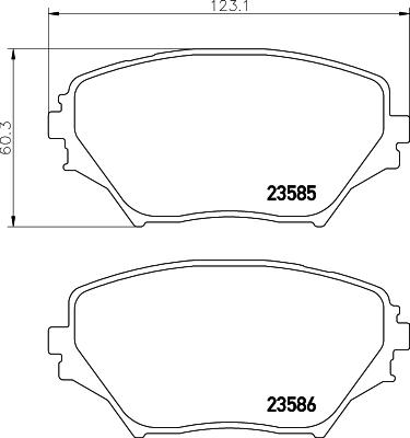 HELLA PAGID 8DB 355 009-741 - Əyləc altlığı dəsti, əyləc diski furqanavto.az