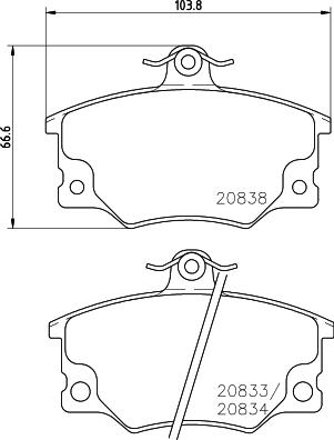 HELLA PAGID 8DB 355 005-961 - Əyləc altlığı dəsti, əyləc diski furqanavto.az