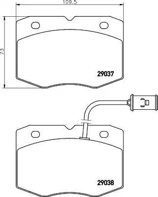 HELLA PAGID 8DB 355 005-491 - Əyləc altlığı dəsti, əyləc diski furqanavto.az