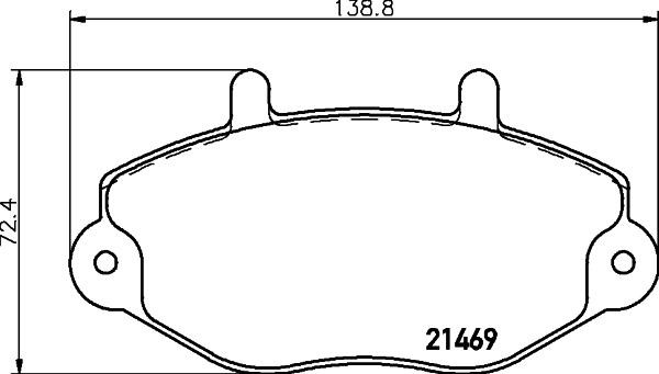 HELLA PAGID 8DB 355 006-401 - Əyləc altlığı dəsti, əyləc diski furqanavto.az