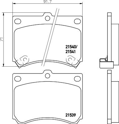 HELLA PAGID 8DB 355 006-481 - Əyləc altlığı dəsti, əyləc diski furqanavto.az