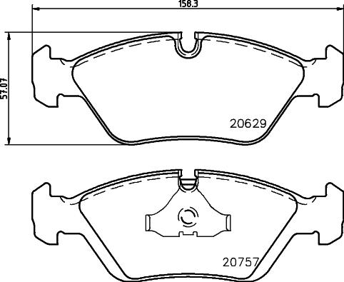 HELLA PAGID 8DB 355 006-511 - Əyləc altlığı dəsti, əyləc diski furqanavto.az