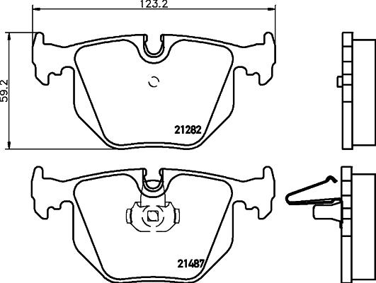 HELLA PAGID 8DB 355 008-091 - Əyləc altlığı dəsti, əyləc diski furqanavto.az