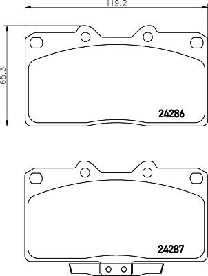 HELLA PAGID 8DB 355 006-641 - Əyləc altlığı dəsti, əyləc diski furqanavto.az