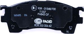 HELLA PAGID 8DB 355 006-621 - Əyləc altlığı dəsti, əyləc diski furqanavto.az