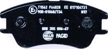 HELLA PAGID 8DB 355 006-671 - Əyləc altlığı dəsti, əyləc diski furqanavto.az