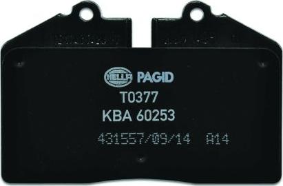 HELLA PAGID 8DB 355 006-351 - Əyləc altlığı dəsti, əyləc diski furqanavto.az