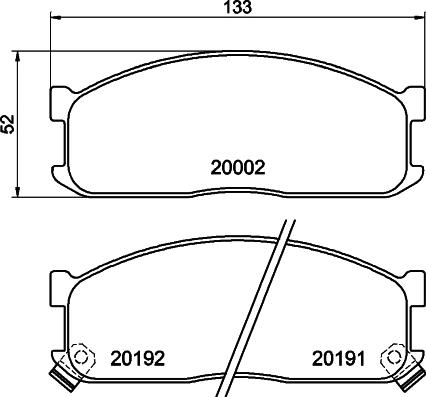 HELLA PAGID 8DB 355 006-211 - Əyləc altlığı dəsti, əyləc diski furqanavto.az