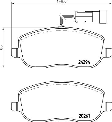 HELLA PAGID 8DB 355 006-761 - Əyləc altlığı dəsti, əyləc diski furqanavto.az