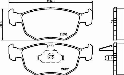 HELLA PAGID 8DB 355 008-191 - Əyləc altlığı dəsti, əyləc diski furqanavto.az