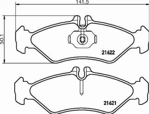 HELLA PAGID 8DB 355 008-341 - Əyləc altlığı dəsti, əyləc diski furqanavto.az