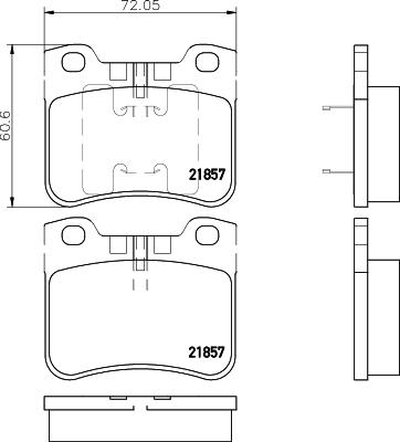 HELLA PAGID 8DB 355 008-301 - Əyləc altlığı dəsti, əyləc diski furqanavto.az