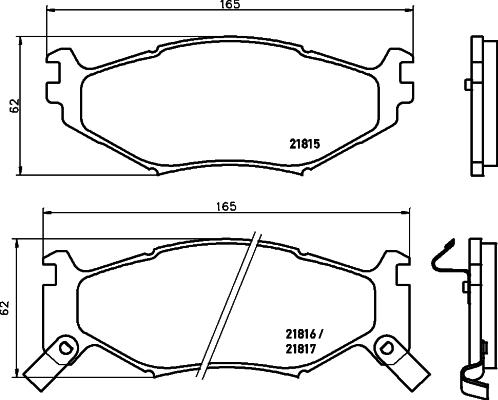 HELLA PAGID 8DB 355 008-211 - Əyləc altlığı dəsti, əyləc diski furqanavto.az