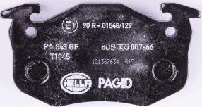 HELLA PAGID 8DB 355 007-661 - Əyləc altlığı dəsti, əyləc diski furqanavto.az