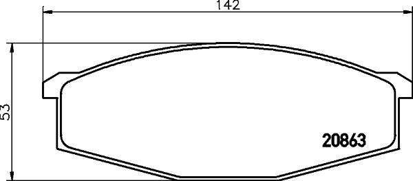 HELLA PAGID 8DB 355 026-801 - Əyləc altlığı dəsti, əyləc diski furqanavto.az