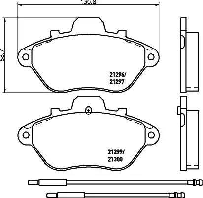 HELLA PAGID 8DB 355 019-001 - Əyləc altlığı dəsti, əyləc diski furqanavto.az