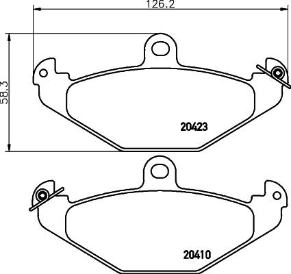 HELLA PAGID 8DB 355 019-191 - Əyləc altlığı dəsti, əyləc diski furqanavto.az