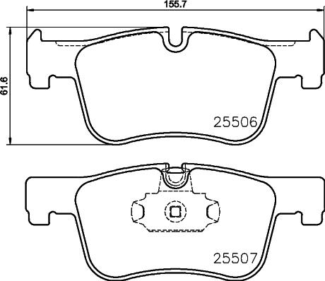 HELLA PAGID 8DB 355 019-771 - Əyləc altlığı dəsti, əyləc diski furqanavto.az