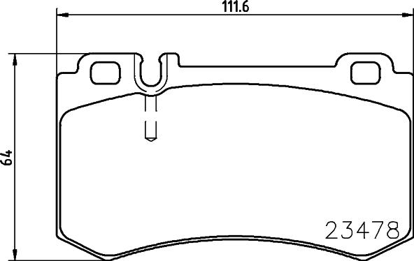 HELLA PAGID 8DB 355 014-941 - Əyləc altlığı dəsti, əyləc diski furqanavto.az