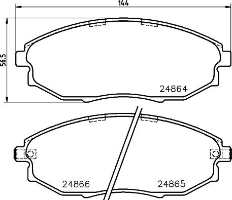 HELLA PAGID 8DB 355 014-931 - Əyləc altlığı dəsti, əyləc diski furqanavto.az