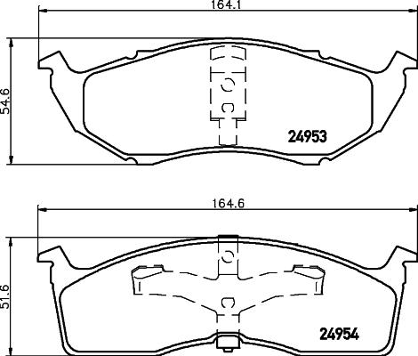 HELLA PAGID 8DB 355 014-971 - Əyləc altlığı dəsti, əyləc diski furqanavto.az