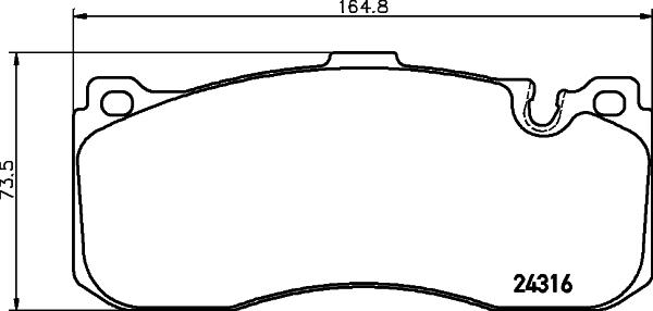 HELLA PAGID 8DB 355 026-281 - Əyləc altlığı dəsti, əyləc diski furqanavto.az