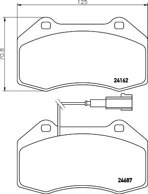 HELLA PAGID 8DB 355 014-061 - Əyləc altlığı dəsti, əyləc diski furqanavto.az