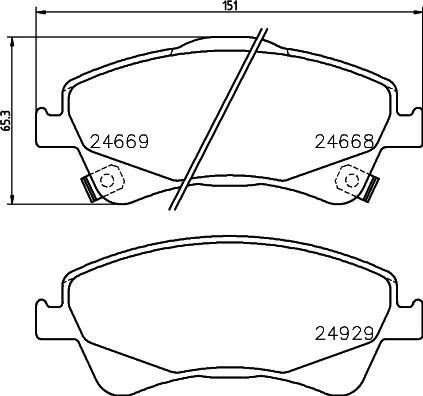 HELLA PAGID 8DB 355 014-881 - Əyləc altlığı dəsti, əyləc diski furqanavto.az