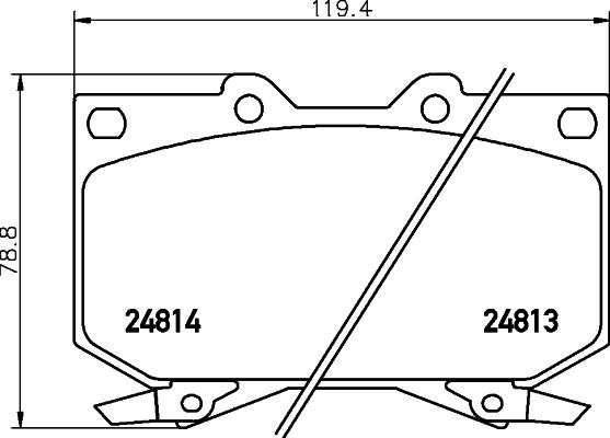 HELLA PAGID 8DB 355 037-381 - Əyləc altlığı dəsti, əyləc diski furqanavto.az