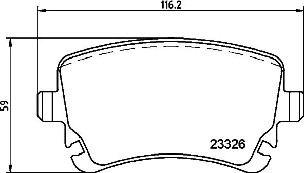 HELLA PAGID 8DB 355 015-951 - Əyləc altlığı dəsti, əyləc diski furqanavto.az