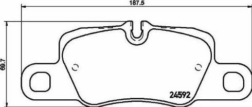 HELLA PAGID 8DB355015581 - Əyləc altlığı dəsti, əyləc diski furqanavto.az