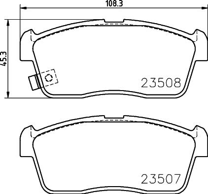 HELLA PAGID 8DB 355 015-071 - Əyləc altlığı dəsti, əyləc diski furqanavto.az