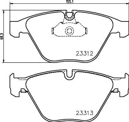 HELLA PAGID 8DB 355 015-391 - Əyləc altlığı dəsti, əyləc diski furqanavto.az