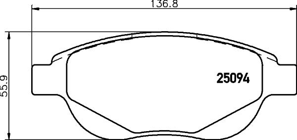 HELLA PAGID 8DB 355 015-381 - Əyləc altlığı dəsti, əyləc diski furqanavto.az