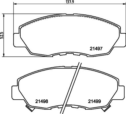 HELLA PAGID 8DB 355 045-351 - Əyləc altlığı dəsti, əyləc diski furqanavto.az